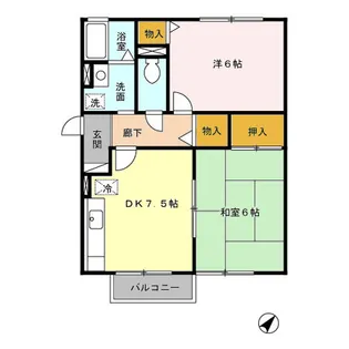 千葉県市原市五井西2【アパート】の間取り
