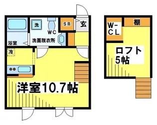東京都調布市布田3【アパート】の間取り