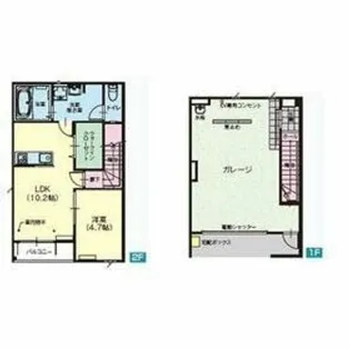 プレミアムガレージ陽東【2階】の間取り