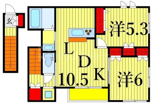 クレールメゾン西【2階】の間取り
