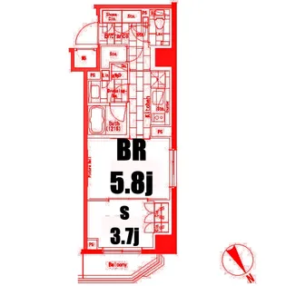 ザ・パークハビオ横浜山手【6階】の間取り