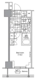 パークハビオ門前仲町【7階】の間取り
