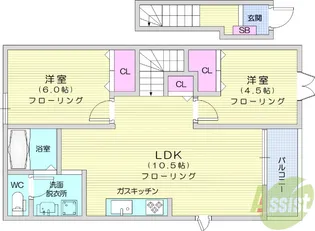 ハイツカトレア3【2階】の間取り