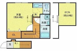 東京都葛飾区亀有2【アパート】の間取り