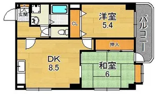 ヴェルドミール【8階】の間取り