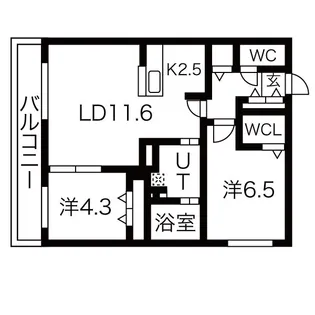 Angelic village北23条【4階】の間取り