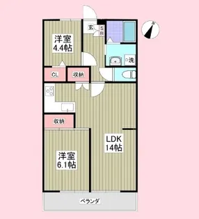 フォレストバード【1階】の間取り