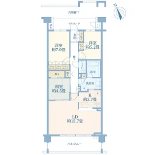 ドレッセ美しの森セントヴェール ウエストヒル【4階】の間取り