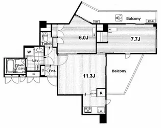 セルベコート立川【7階】の間取り