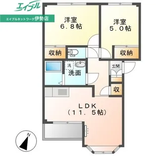 アニーブン【2階】の間取り