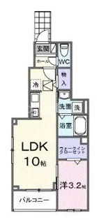 テルマエ大和【1階】の間取り