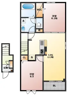 マーベラス サライA【2階】の間取り
