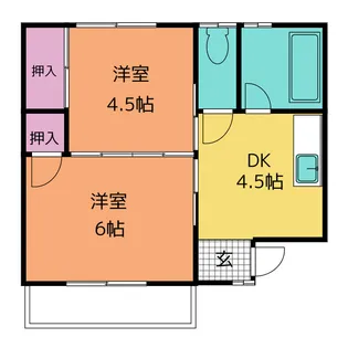 鳴海マンション【2階】の間取り