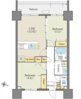 グランドゥール瑞穂通【13階】の間取り