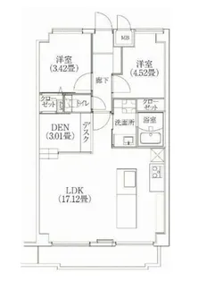 コスモリード学芸大学【1階】の間取り