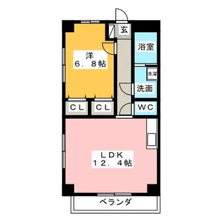 サンセールウエスト【3階】の間取り