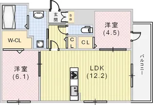 NTRエステート中山手通【2階】の間取り