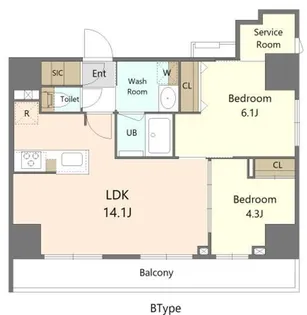 Alivis東京尾久【3階】の間取り