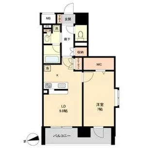 レジディア榴岡 ウエスト棟【7階】の間取り