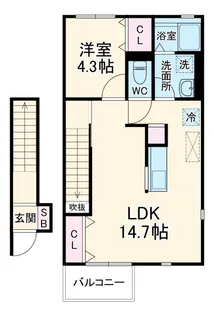 デュラ・カーサあかね台【2階】の間取り
