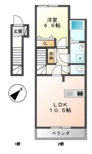 ブランリーオ【2階】の間取り