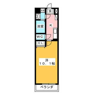 サニーハイツ新瑞橋【1階】の間取り