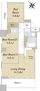 シティタワー池袋【20階】の間取り
