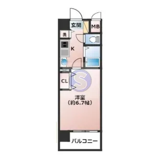 エイペックス天神橋I【3階】の間取り