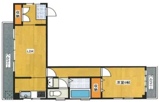ヴィラメール古角【2階】の間取り