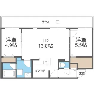 ブランシャールNAKAJIMA PARK FRONT【1階】の間取り
