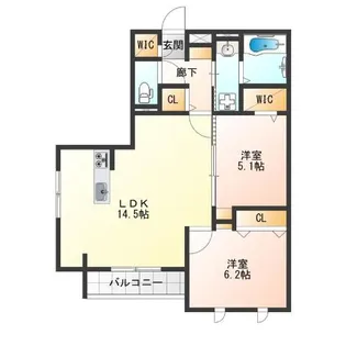 メゾン ド セリジエ【1階】の間取り