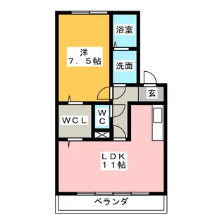 アリエルII B棟【2階】の間取り