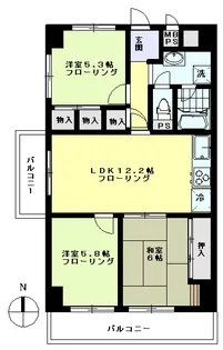 飯田橋第2パークファミリア【15階】の間取り