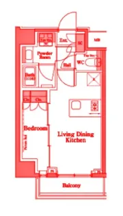 スタイリオ新丸子NORTH【2階】の間取り