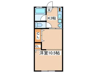 第1白王ハイツ【1階】の間取り