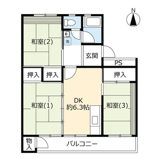 UR西上尾第二【4階】の間取り