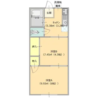 リバティ広内【1階】の間取り