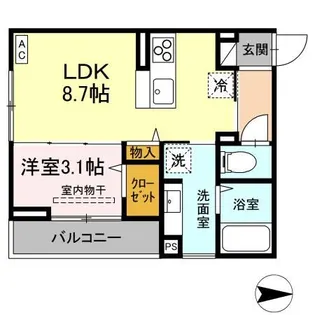 J-Room☆妃 VII番館 屋代駅前【3階】の間取り