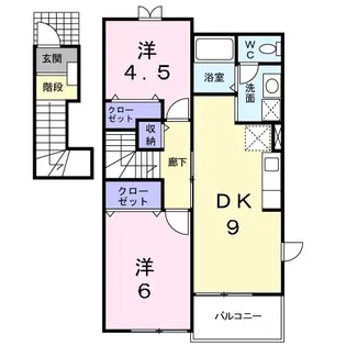 ガーデンハウスエアリー【2階】の間取り