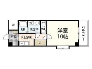 ティニーMatsuyama【4階】の間取り