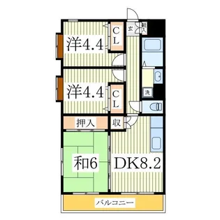 ピュアコート柏【2階】の間取り