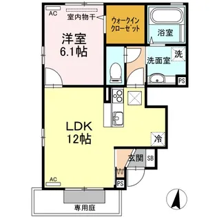エルヴィリア野田【1階】の間取り