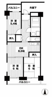 グランドソレイユ【4階】の間取り