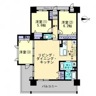 アルファステイツ野田III【9階】の間取り