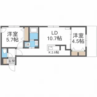 ブランシャール北3条通【3階】の間取り