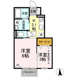 LA vie est belle【1階】の間取り