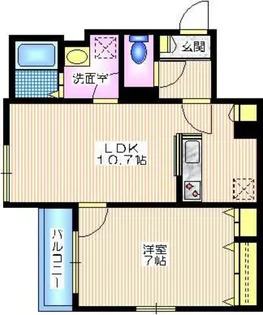 パークサイド西川【1階】の間取り