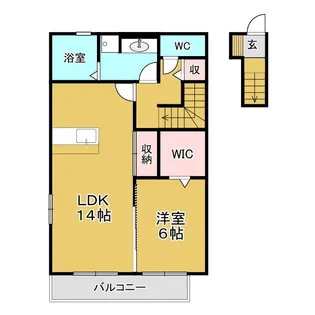 D room八乙女中央C棟【2階】の間取り