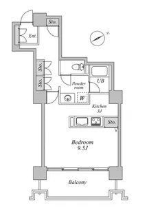 六本木ビュータワー【9階】の間取り