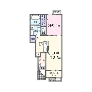 ポルトI【1階】の間取り